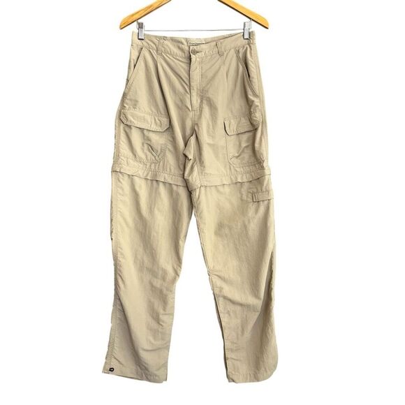 Royal Robbins Convertible Cargo Pants Womens 8 Gorpcore Utility Work Nylon Khaki - Picture 1 of 14